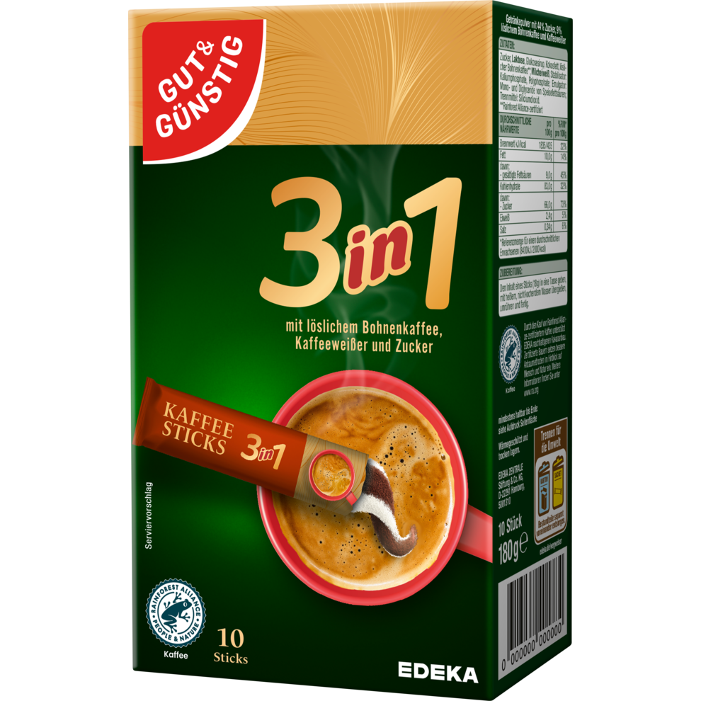 Kaffeesticks 3in1