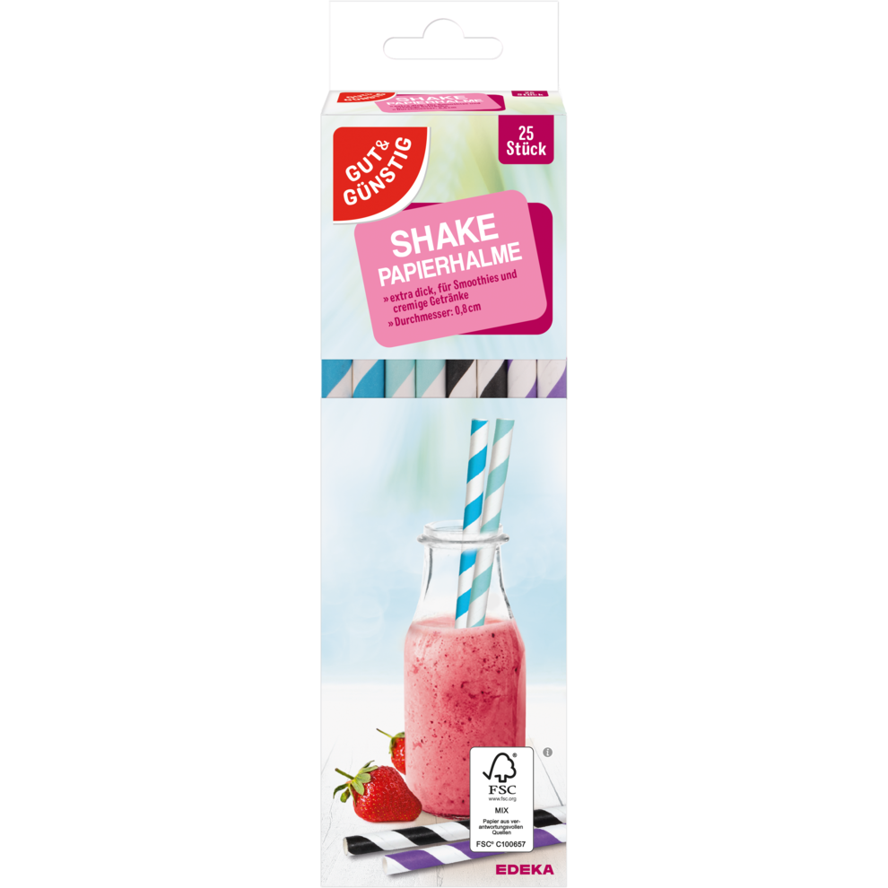 25 Shake Papierhalme