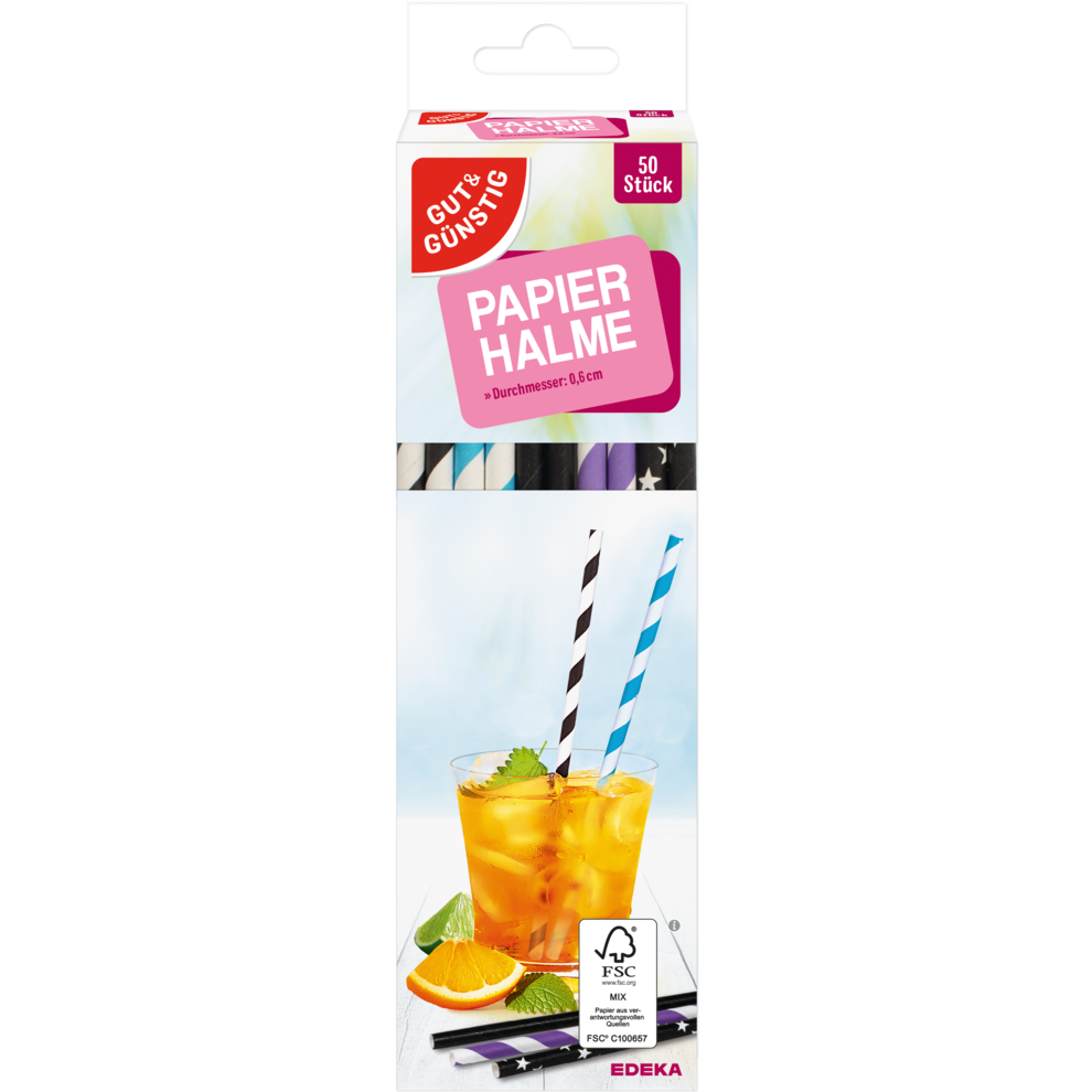 50 Papierhalme