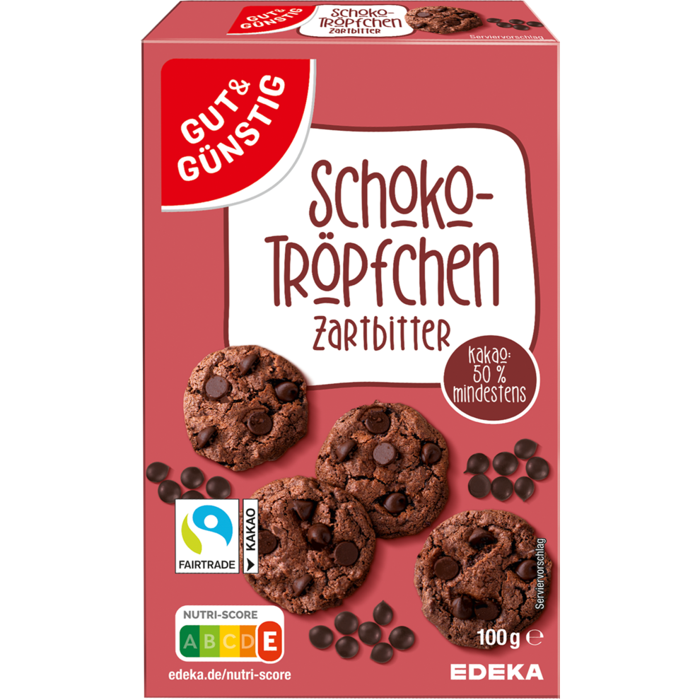 Faitrade Schokotröpfchen, Zartbitterschokolade