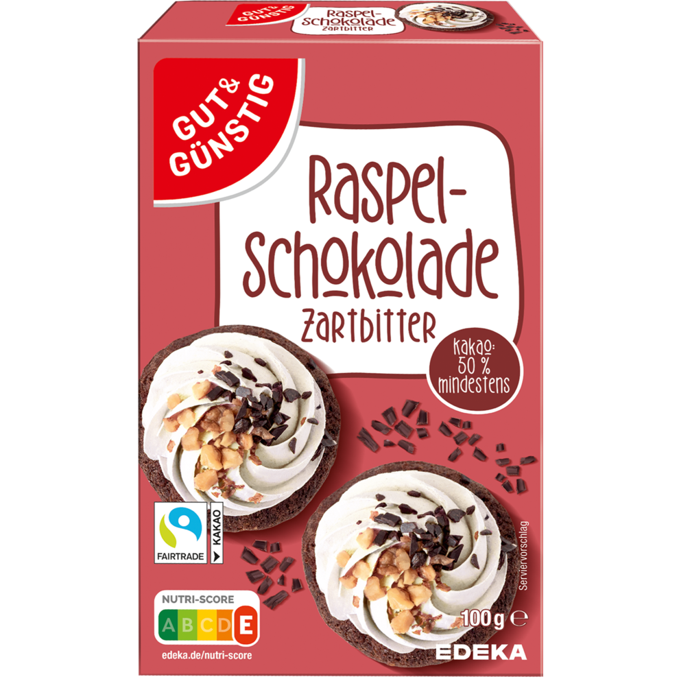 Faitrade Raspelschokolade, Zartbitterschokolade