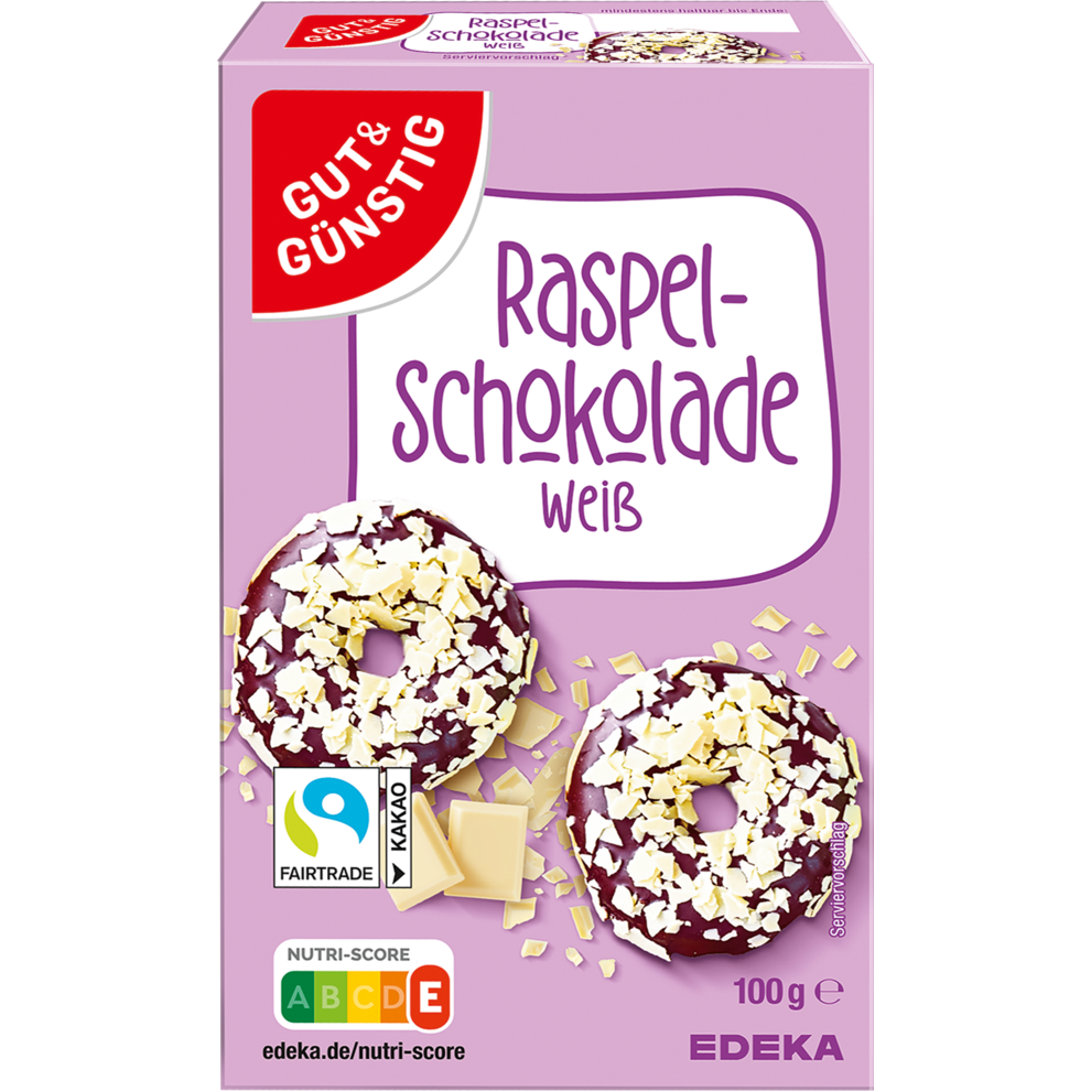 Weiße Raspelschokolade