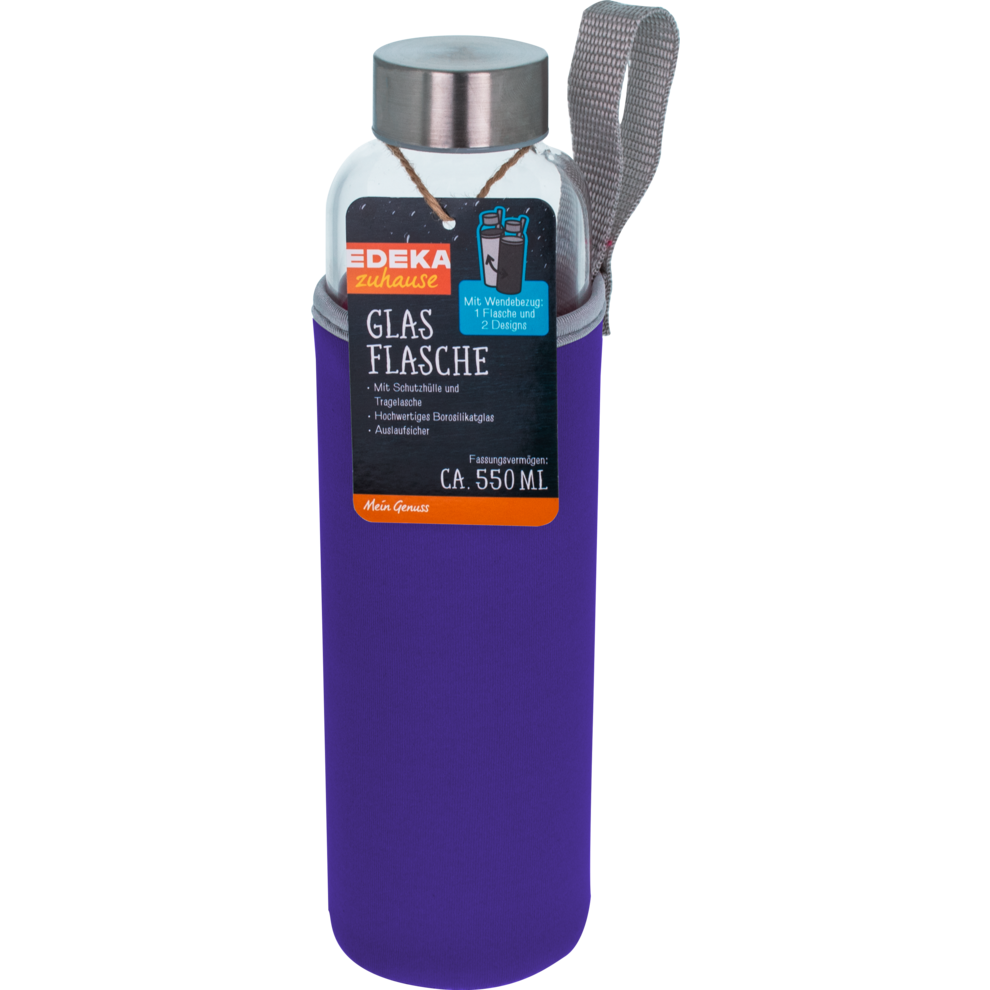 Glas Trinkflasche