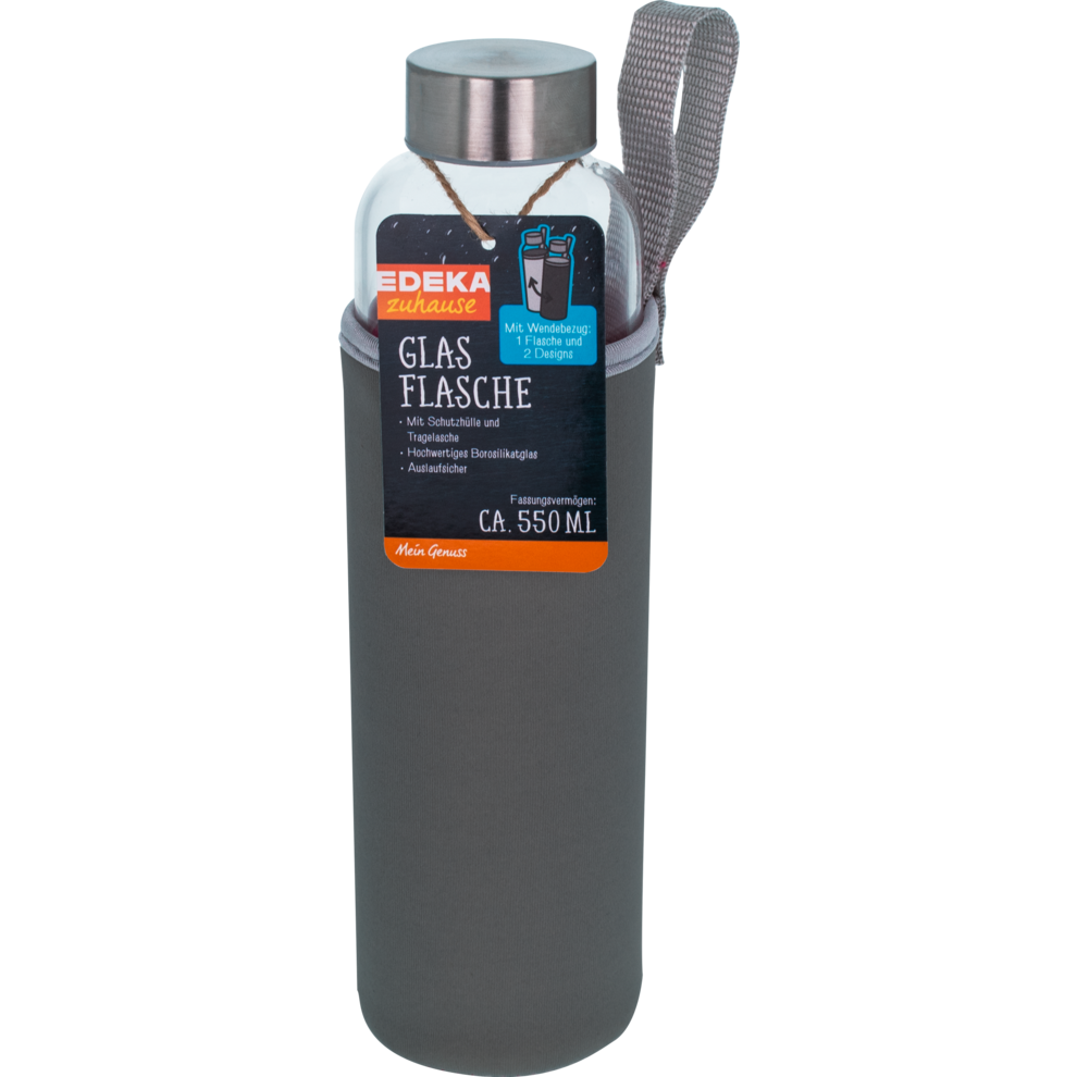 Glas Trinkflasche