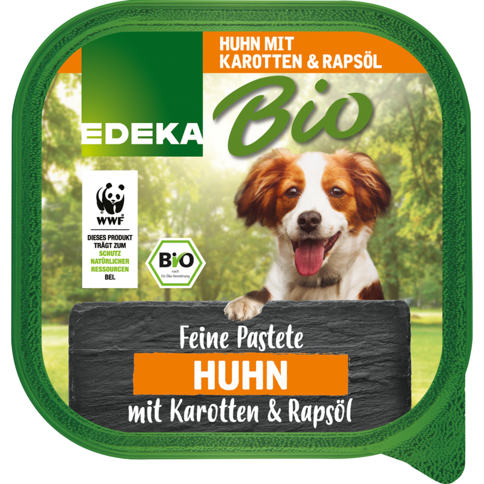 Feine Pastete Huhn mit Karotten & Rapsöl