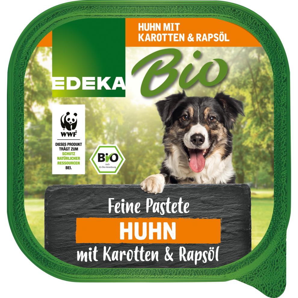 Feine Pastete Huhn mit Karotten & Rapsöl