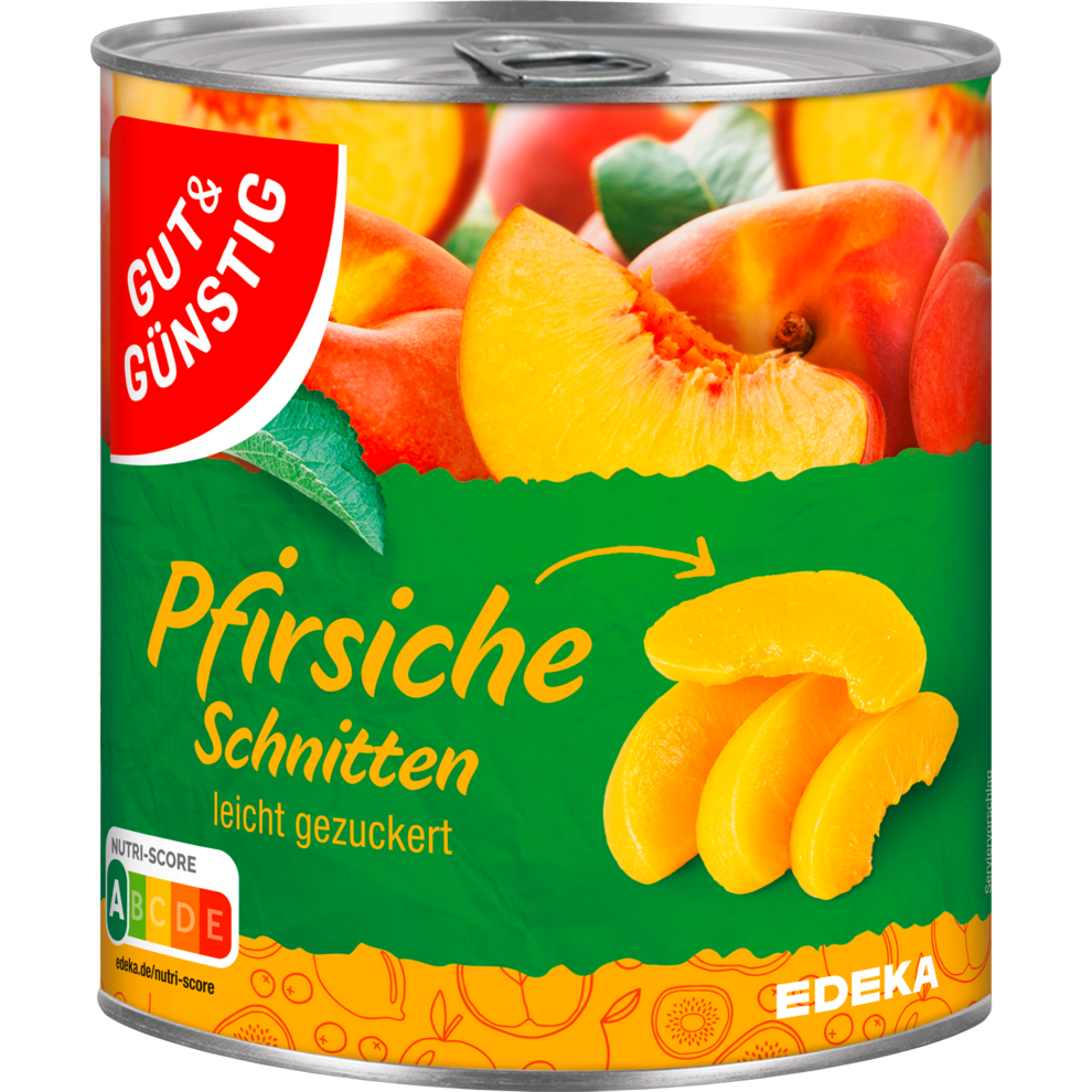 Pfirsiche in Schnitten