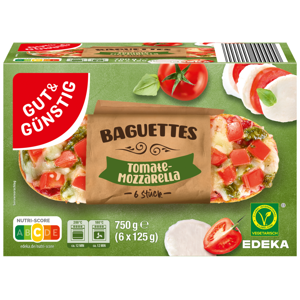 Pizza-Baguettes Tomate-Mozzarella
