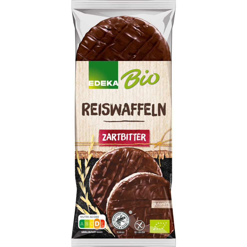 Reiswaffeln mit Zartbitterschokolade