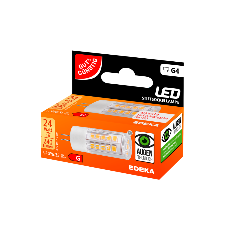 LED Stiftsockellampe GY6.35, 240 Lumen, 3 Watt