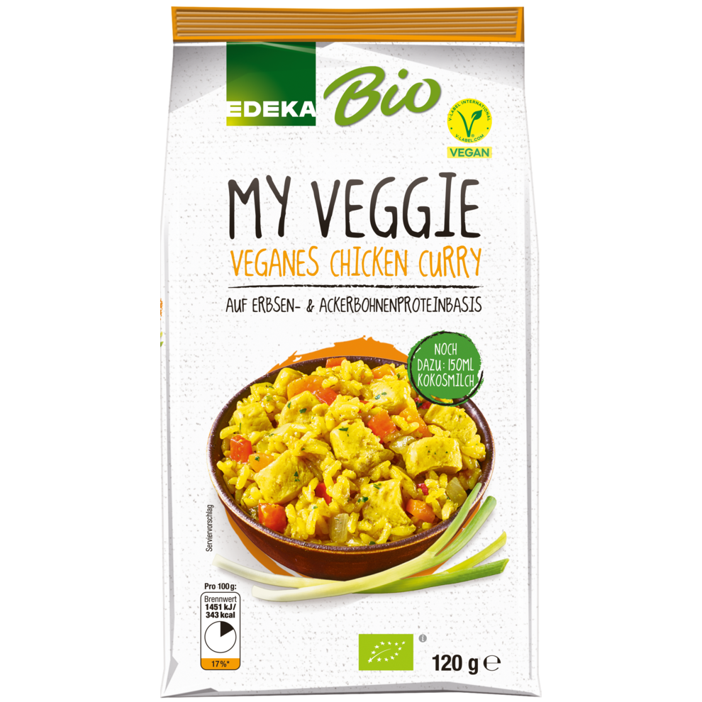 Veganes Fertiggericht Chicken Curry