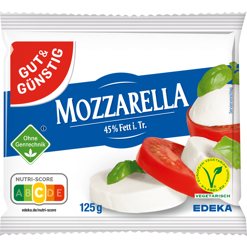 Mozzarella 45% Fett i. Tr.