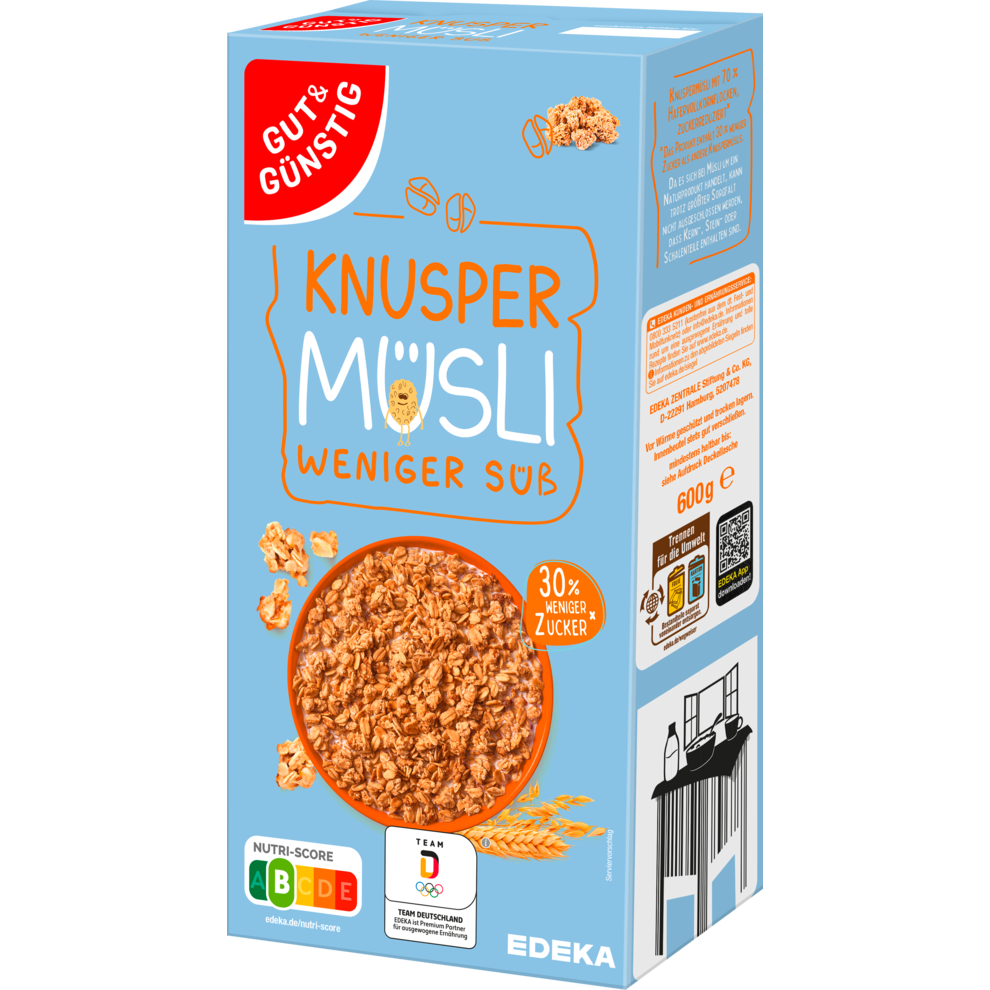 Knuspermüsli weniger süß