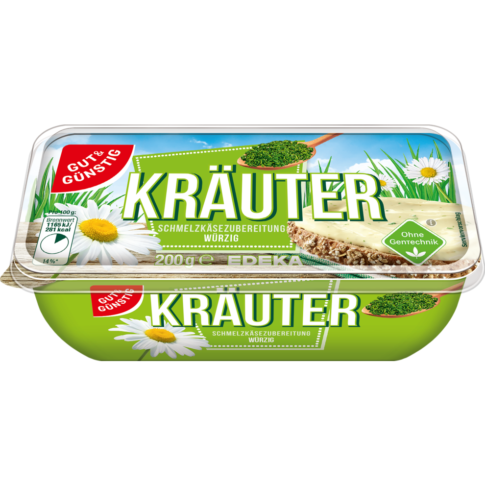 Schmelzkäsezubereitung Kräuter 50% Fett i. Tr.