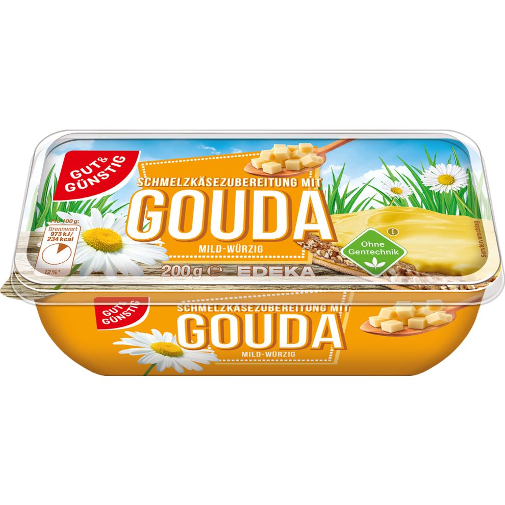 Schmelzkäsezubereitung Gouda 42% Fett i. Tr.