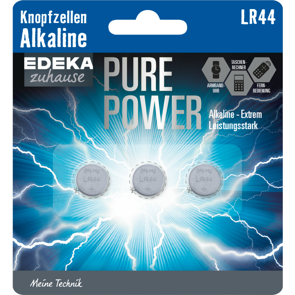 Alkaline Knopfzellen LR 44