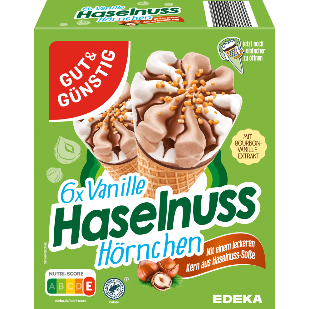 Vanille-Nuss-Hörnchen, 6 Stück