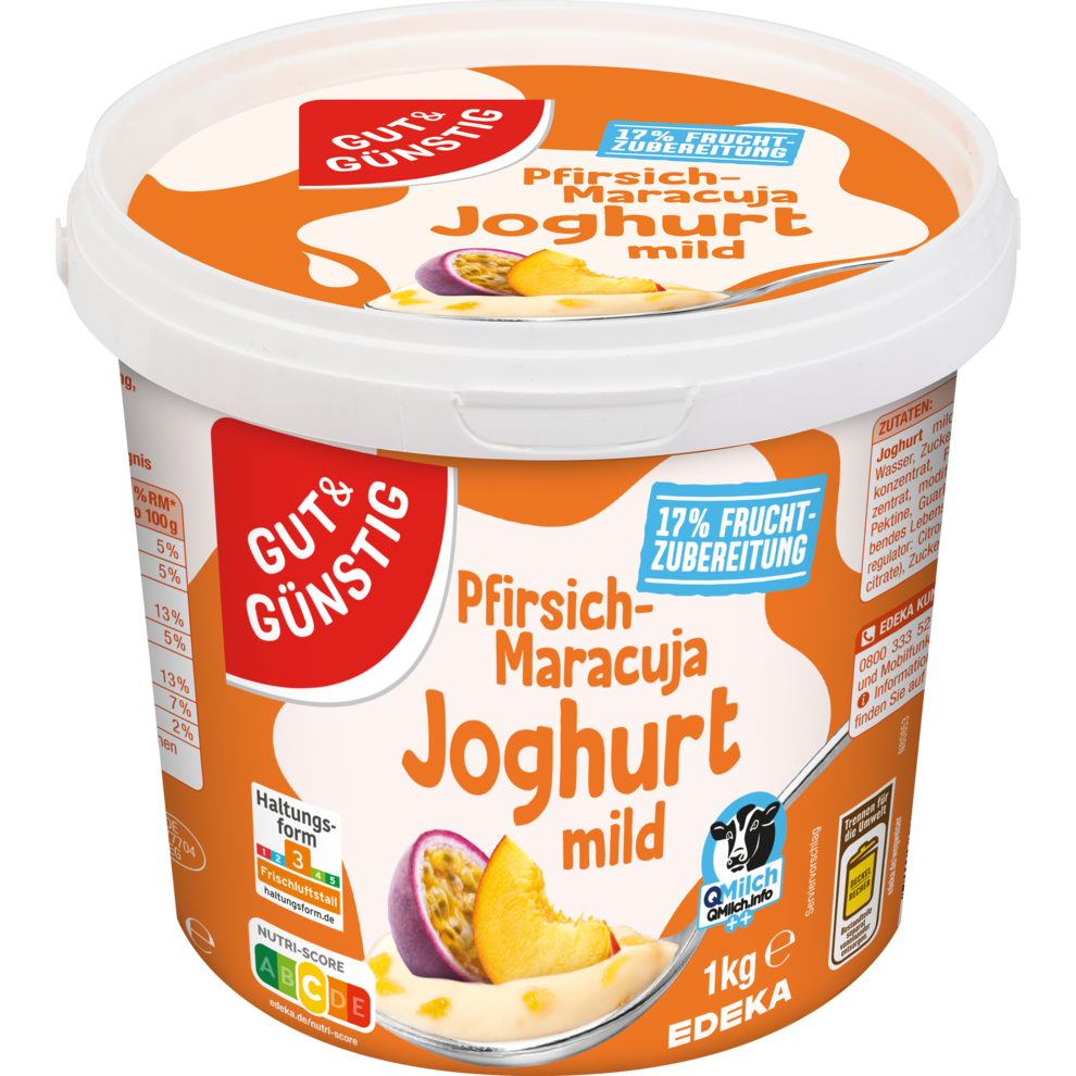 Fruchtjoghurt Pfirsich-Maracuja