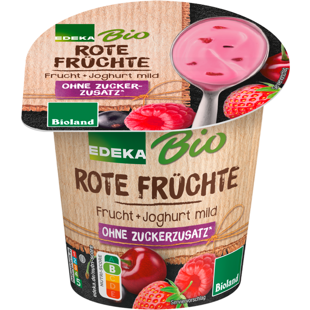Fruchtjoghurt 3,8% Fett ohne Zuckerzusatz Rote Früchte