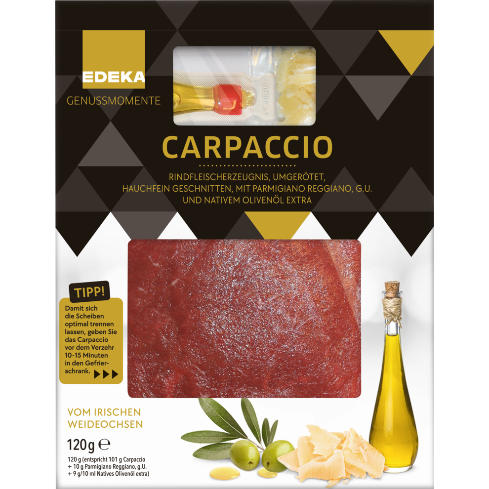Rinder-Carpaccio m.Öl u.Parmesan