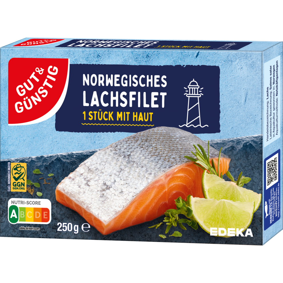 Norwegisches Lachsfilet mit Haut