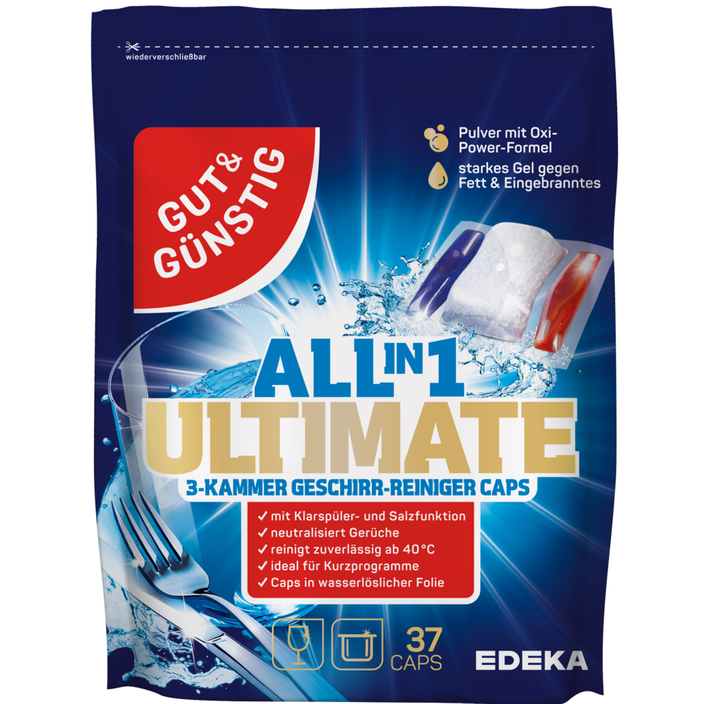 All-in-1 Ultimate 3-Kammer Geschirr-Reiniger Caps