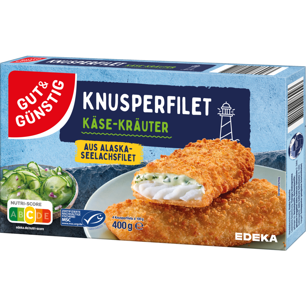 Knusperfilets Käse-Kräuter
