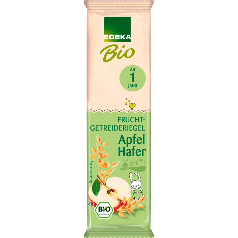 Frucht-Getreideriegel Apfel Hafer