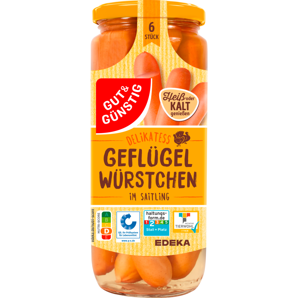 6 Geflügelwürstchen
