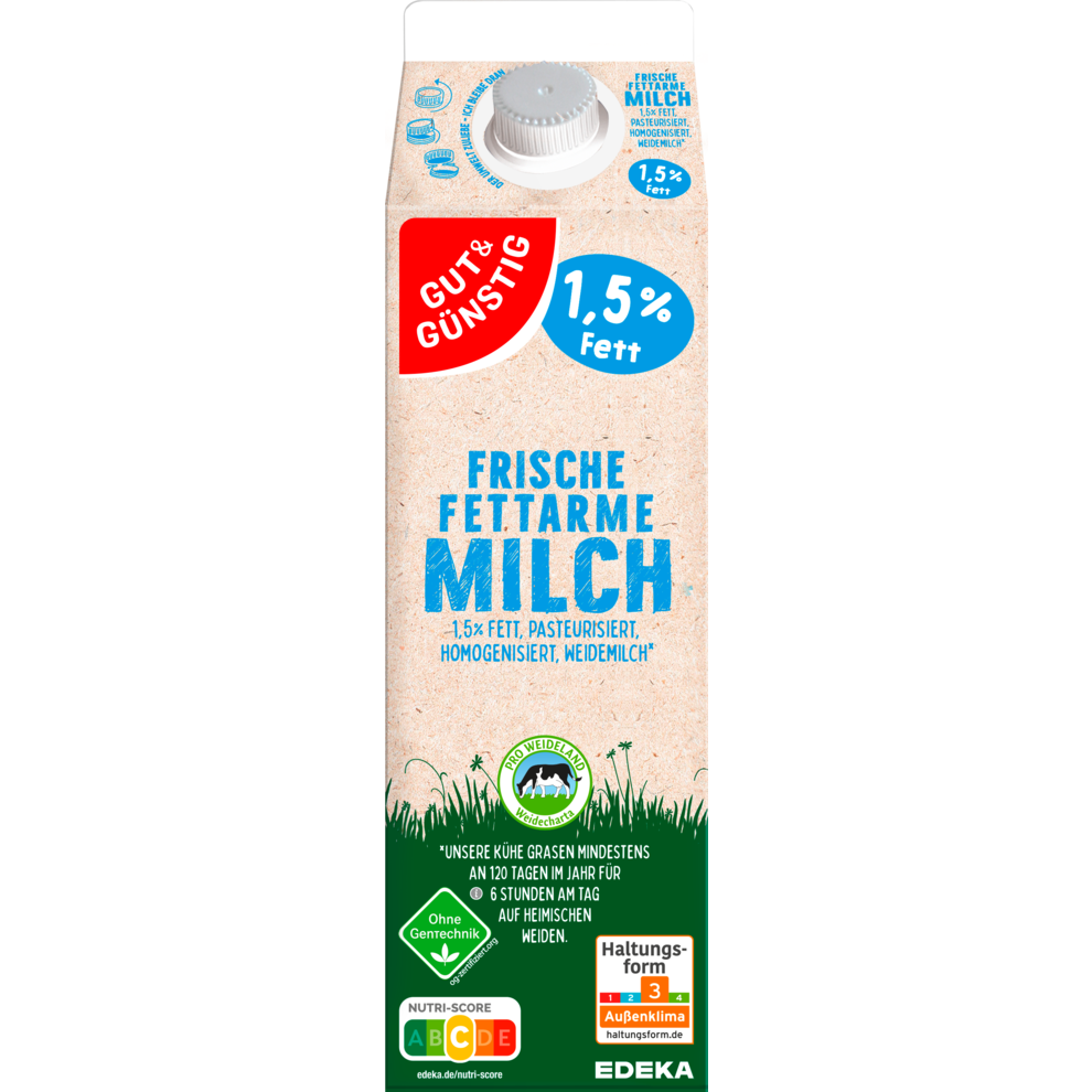 Frische fettarme Weidemilch 1,5%