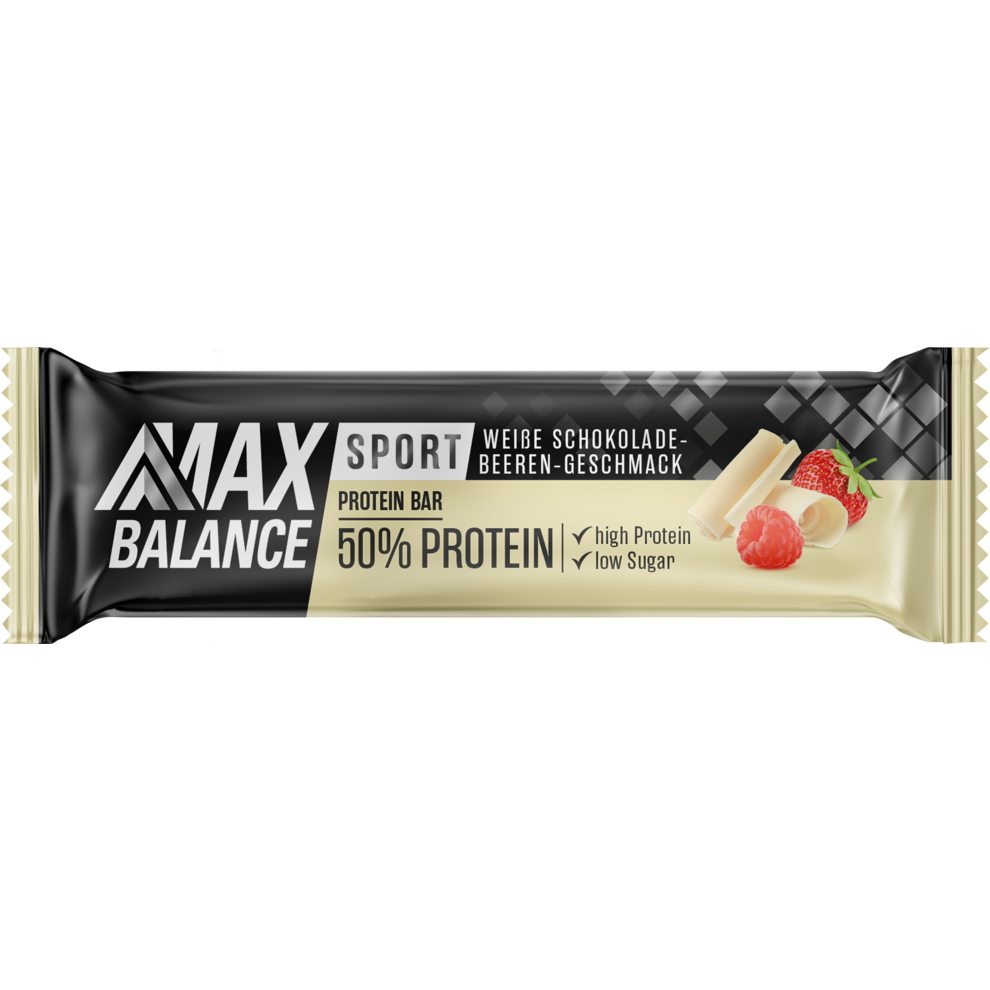Proteinriegel weiße-Schokolade-Beeren-Geschmack