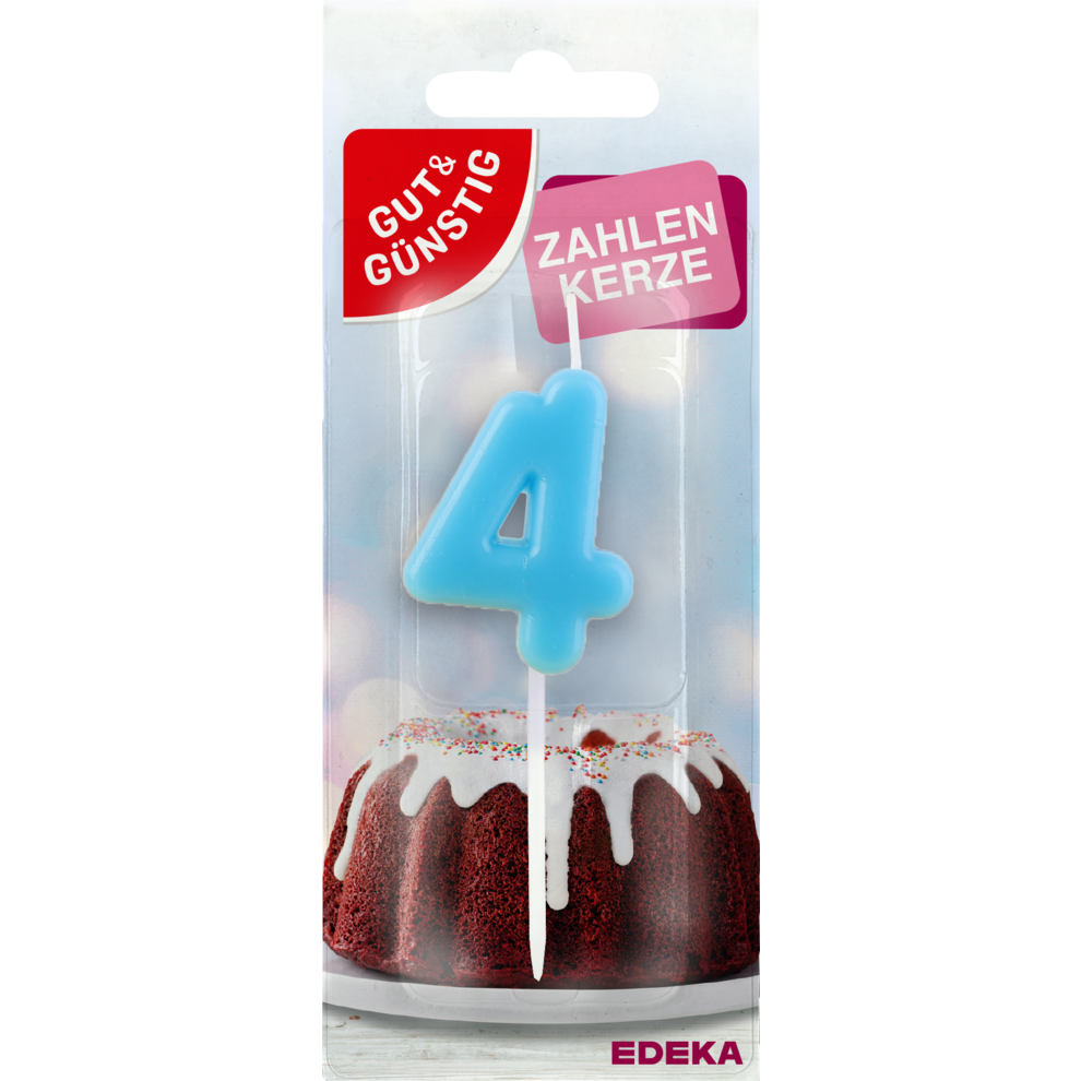 Zahlenkerze "4"