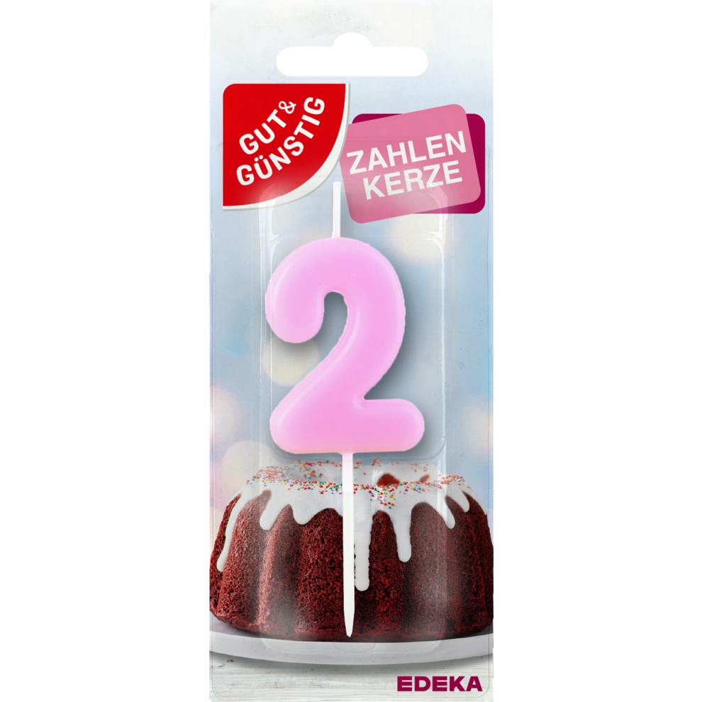 Zahlenkerze "2"
