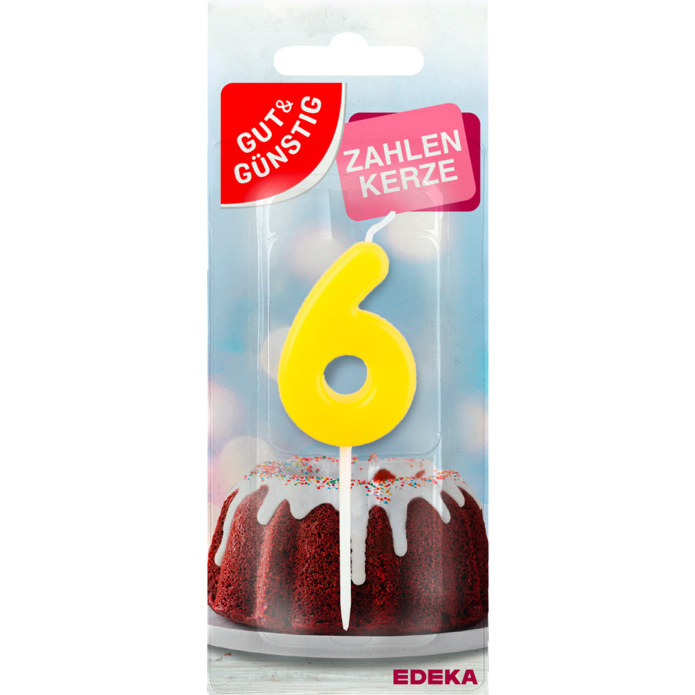 Zahlenkerze "6"