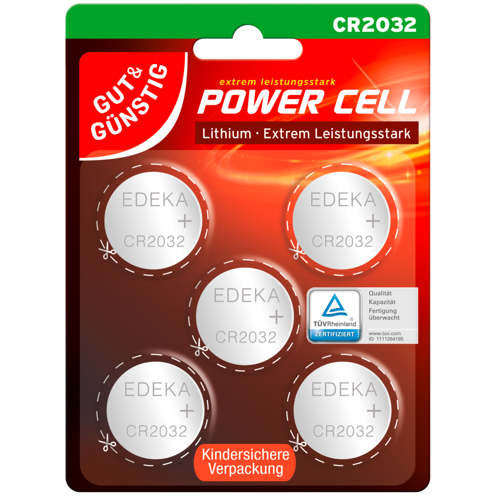 Lithium Knopfzellen CR2032