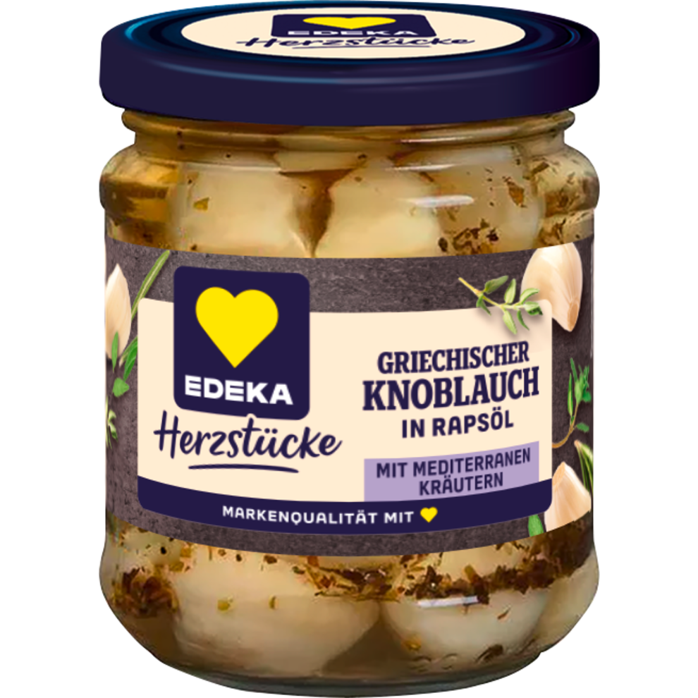 Griechischer Knoblauch in Rapsöl mit mediterranen Kräutern