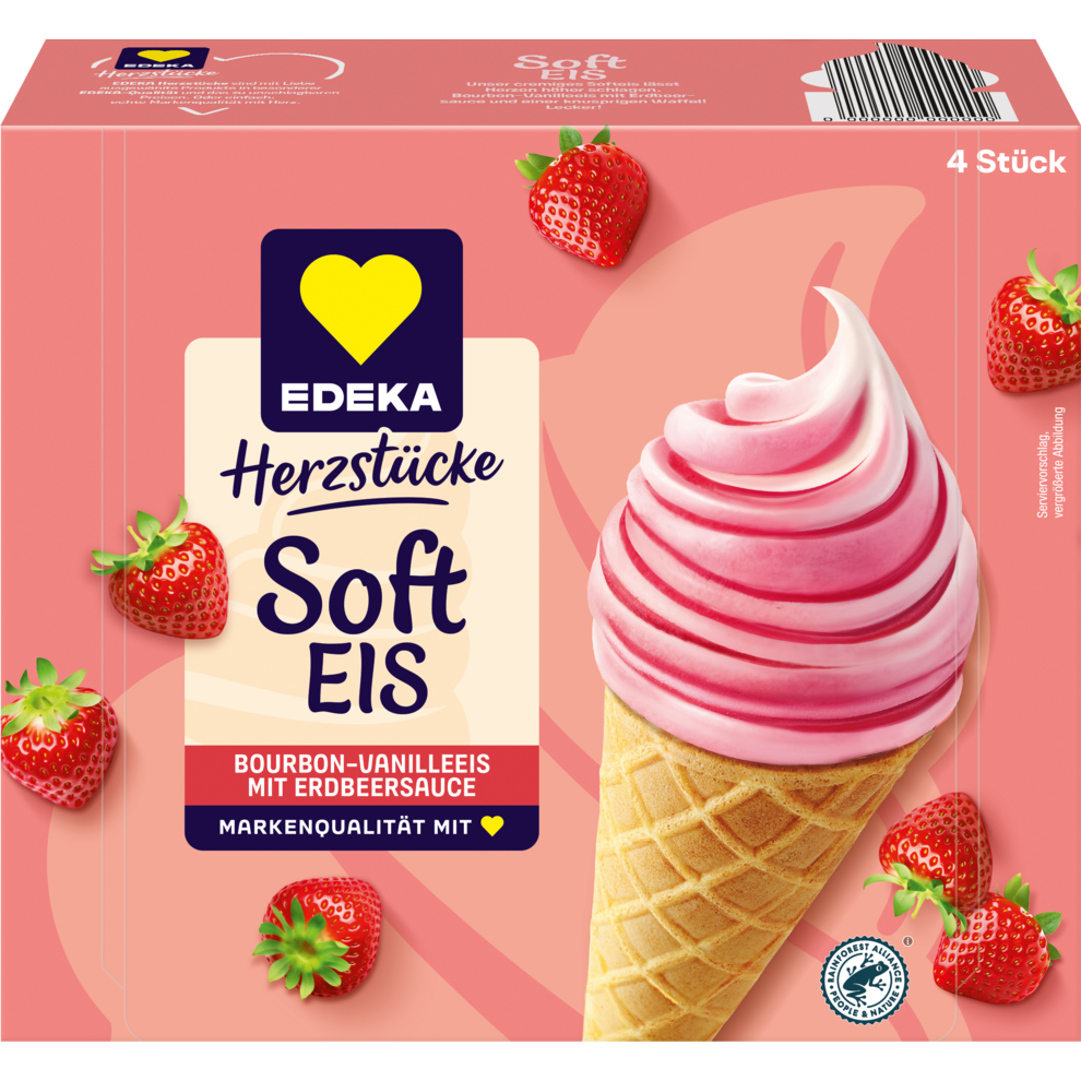 Soft Eis Vanille Erdbeere