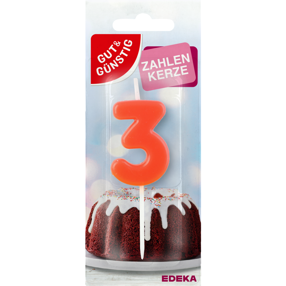 Zahlenkerze "3"