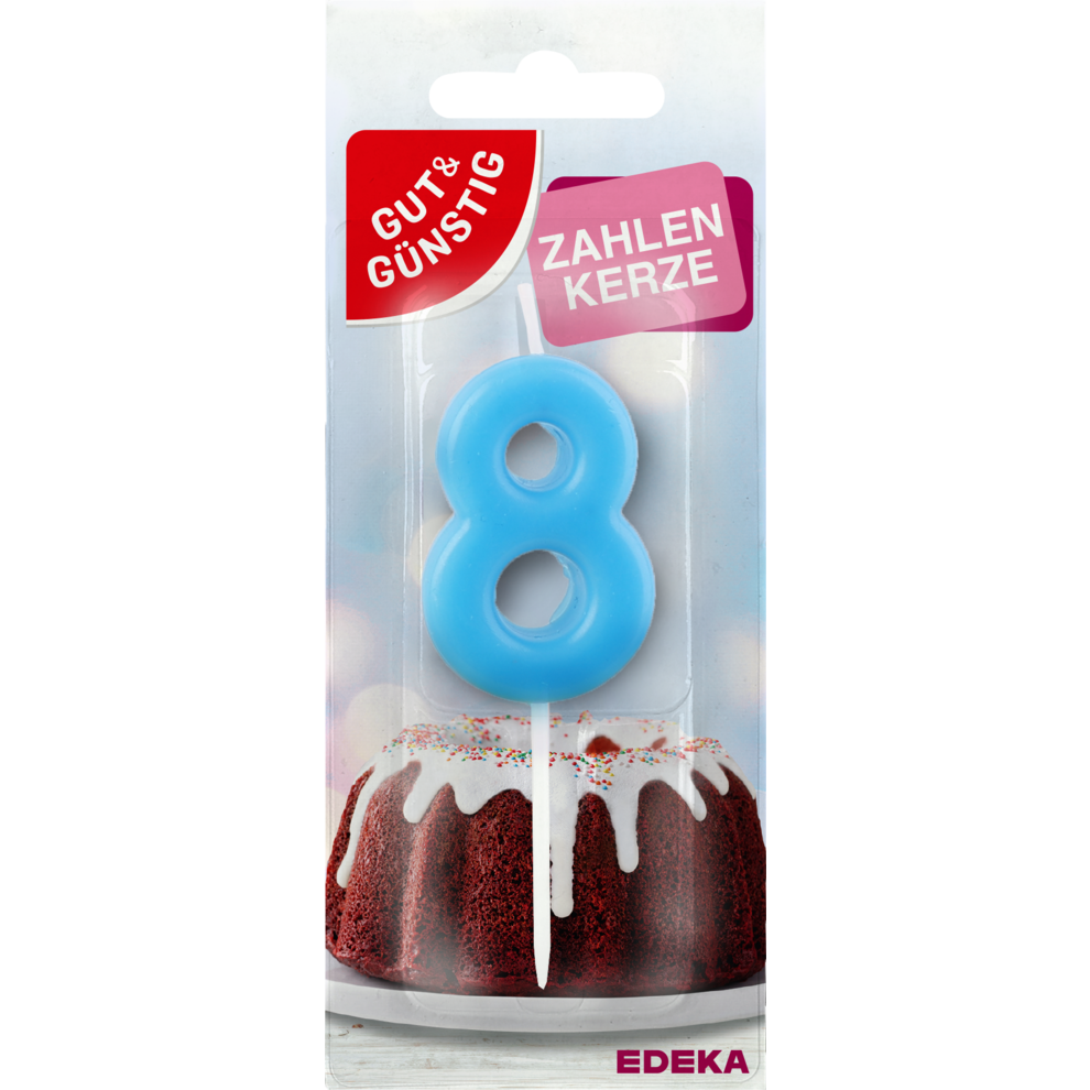 Zahlenkerze "8"