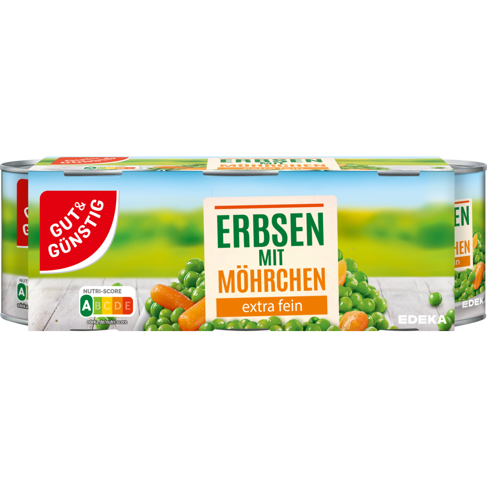 Junge Erbsen mit Möhrchen extra fein