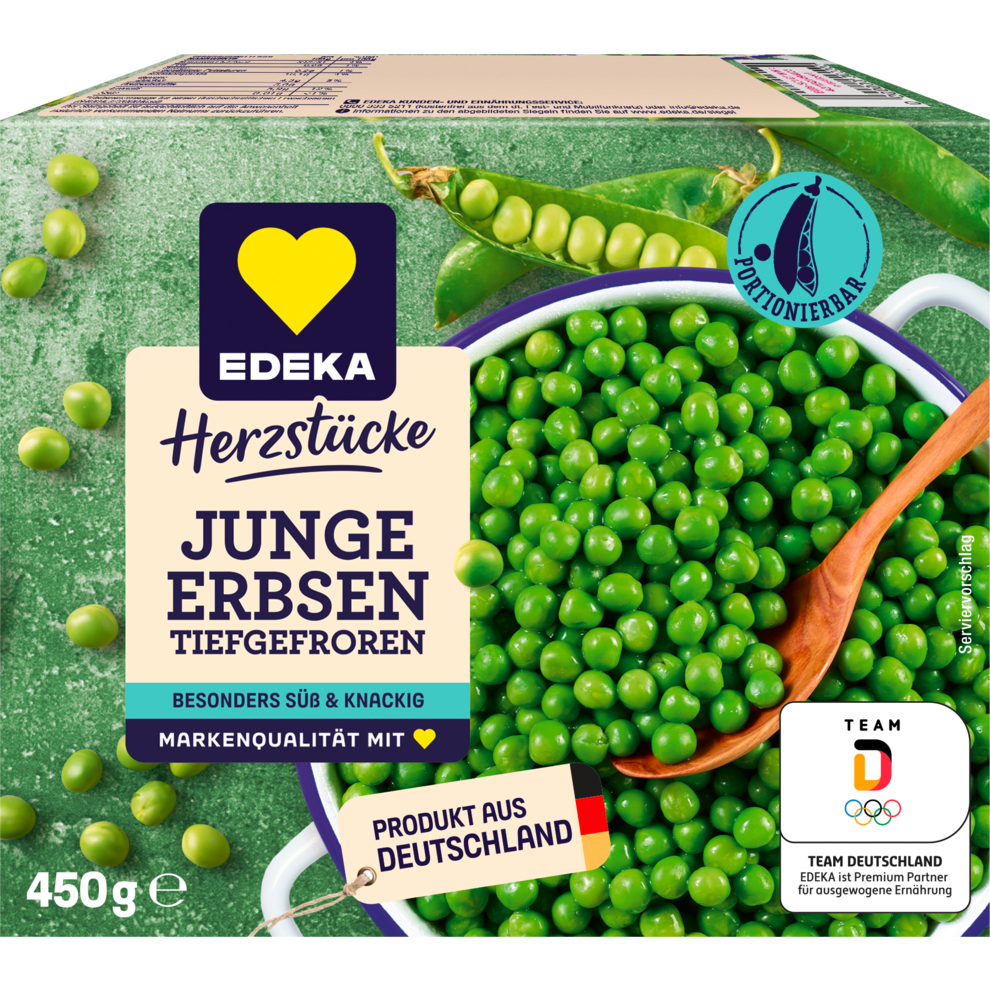 Junge Erbsen aus Deutschland