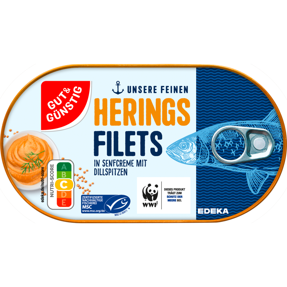 Heringsfilets in Senfcreme