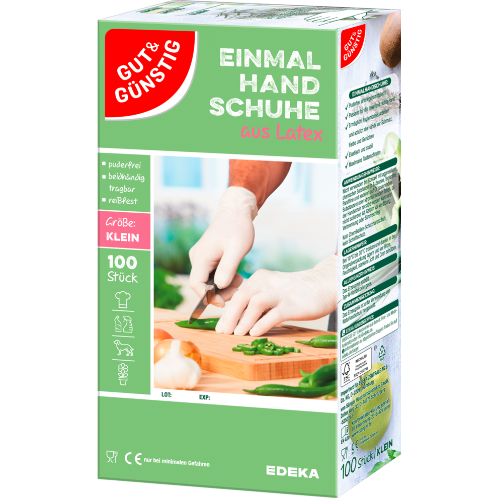 Einmalhandschuhe Latex Gr. S