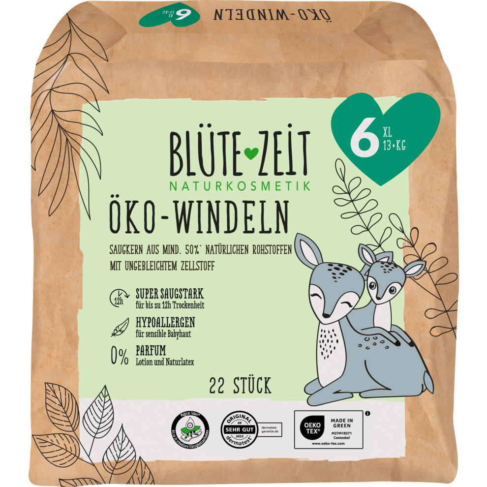 Öko-Windeln Gr. 6 XL 13+ kg