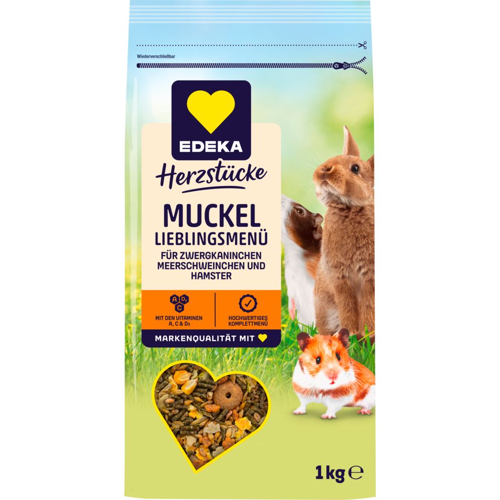 Muckel Lieblingsmenü für Zwergkaninchen, Meerschweinchen und Hamster