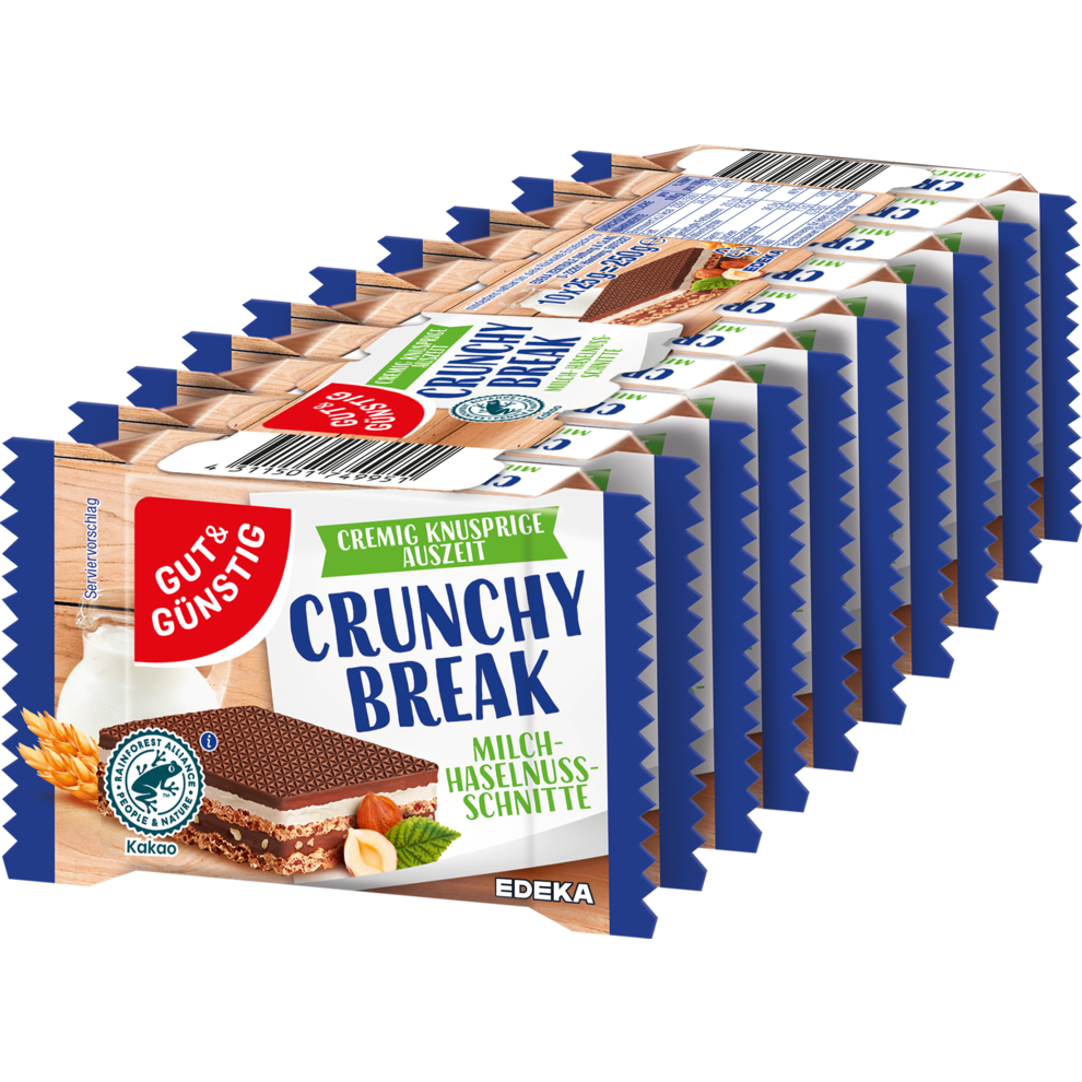Crunchy Break - Milch-Haselnuss-Waffel