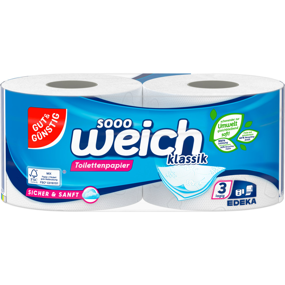 Toilettenpapier klassik 3lg