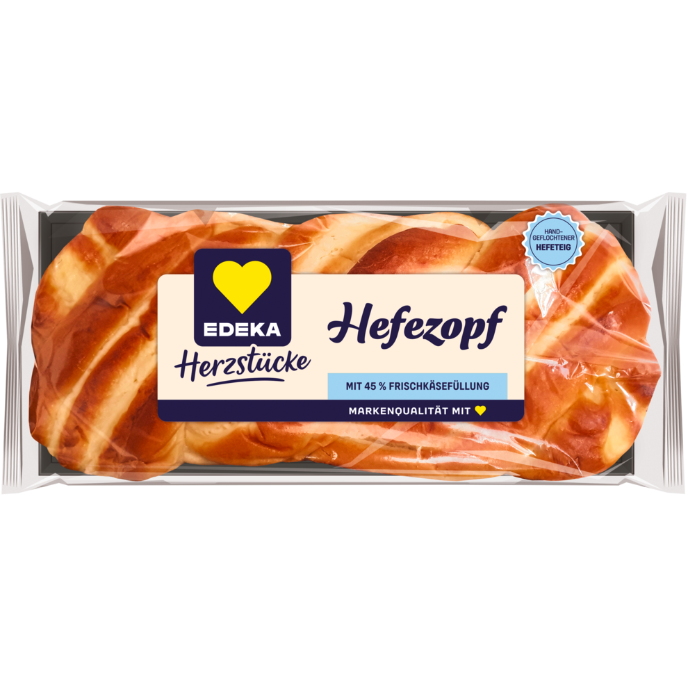 Hefezopf mit Frischkäsefüllung