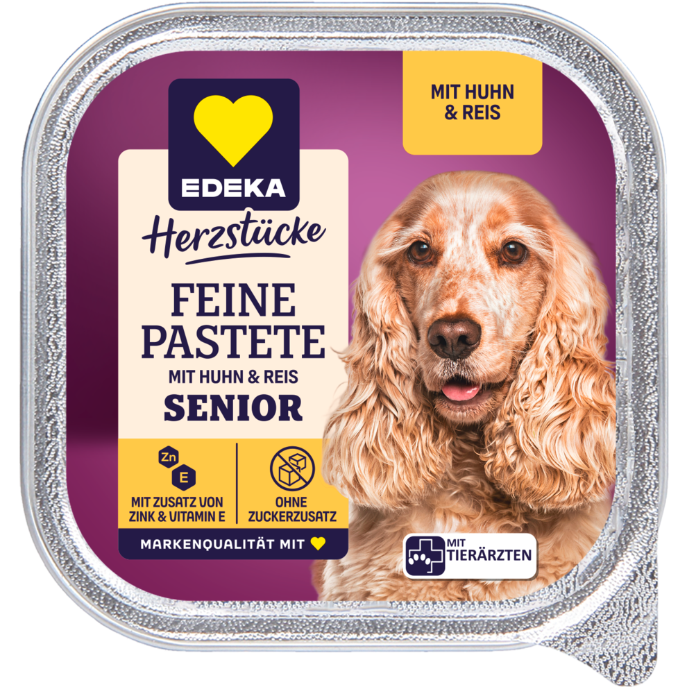 Feine Pastete Senior mit Huhn & Reis