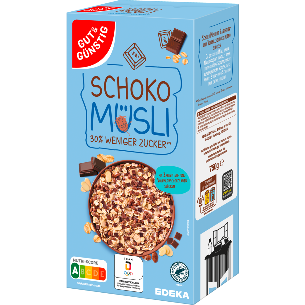 Schoko-Müsli weniger süß